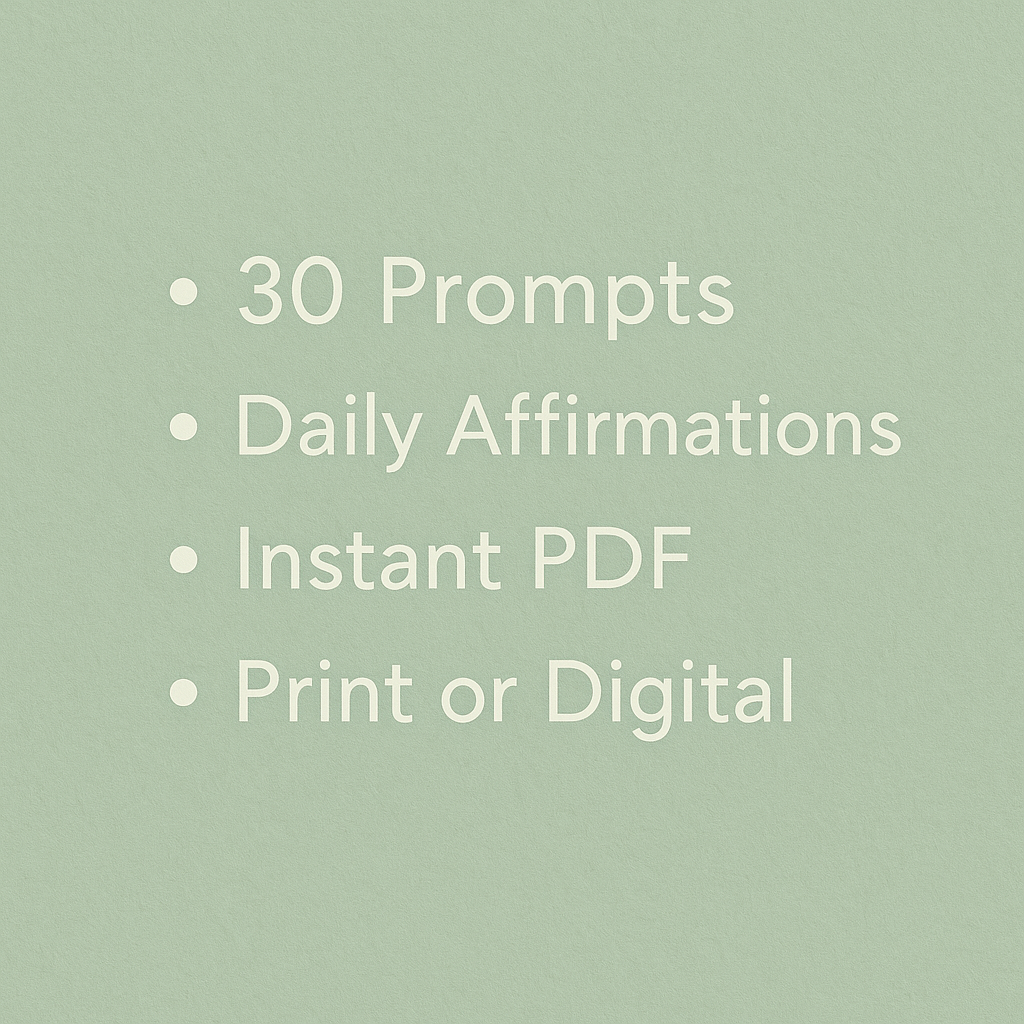 30-Day Guided Spiritual Journal for Creatives (Printable PDF)